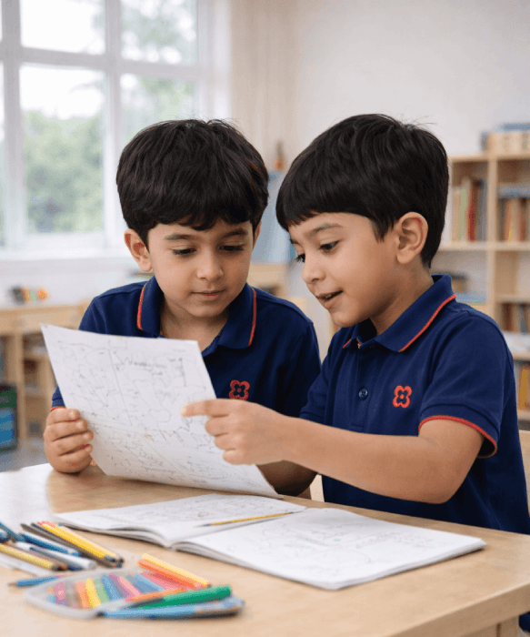 We follow continuous, low-stake assessments that measure understanding and skills — not just memory. Teachers are trained facilitators who guide inquiry and support each learner’s growth journey. 
